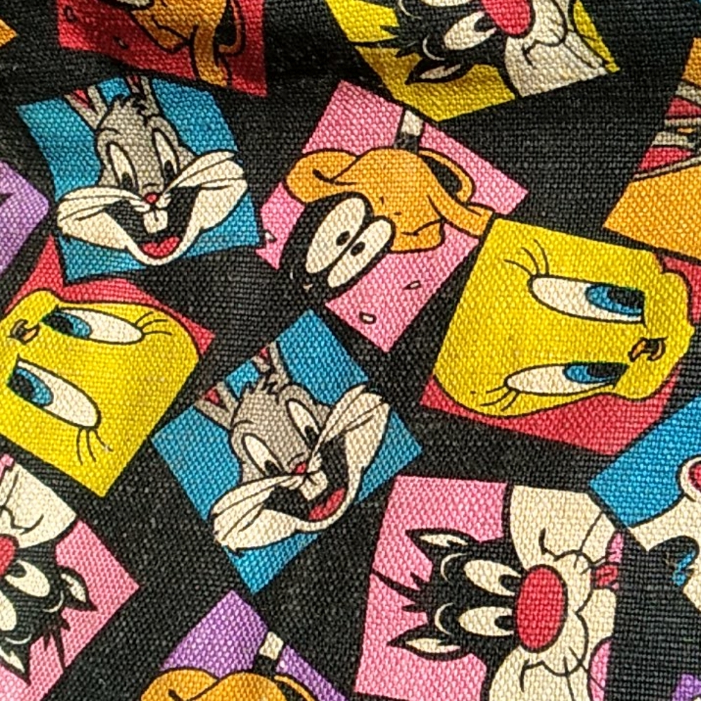 TWEETY Vintage 1993 Looney Tune  Bugs Bunny Large FABRIC TOTE BAG 🛍️ - Picture 5 of 16